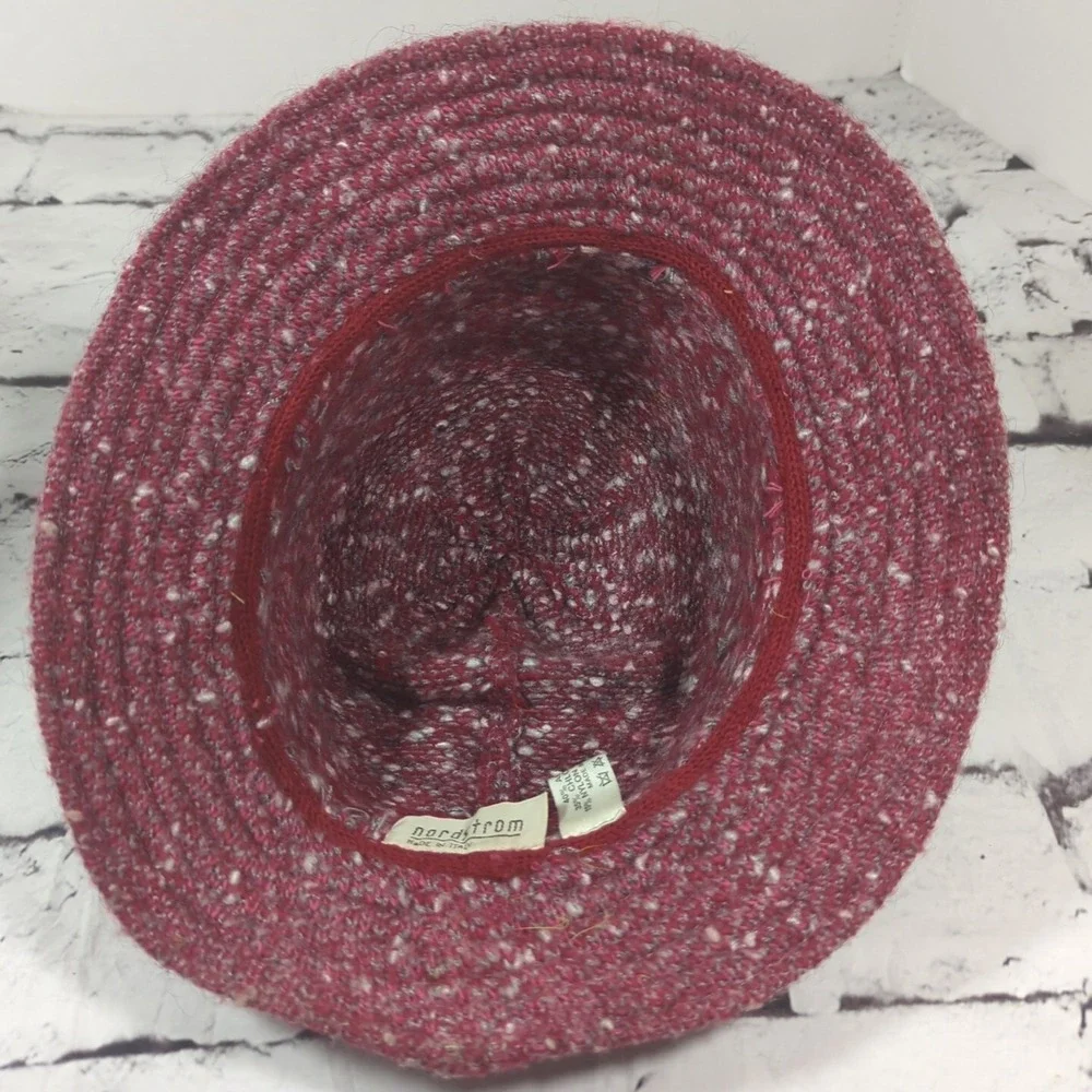 Nordstrom Maroon‎ Womens One Size  Bucket Hat